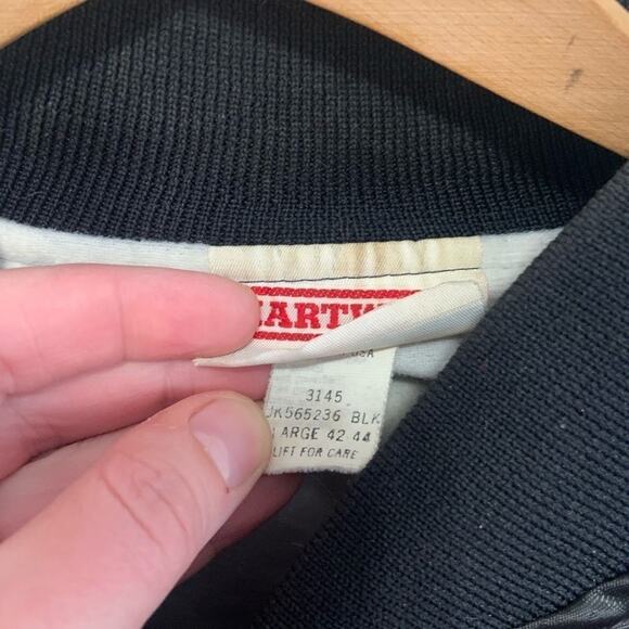 Vintage black hartwell satin jacket! Workwear. Embroidery of construction co. - Picture 6 of 8